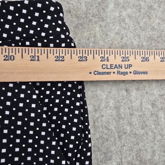 Lane Bryant Womens Polka Dot Pants Black Size 28 Stretch Slim Fit Polyester - Picture 9 of 10